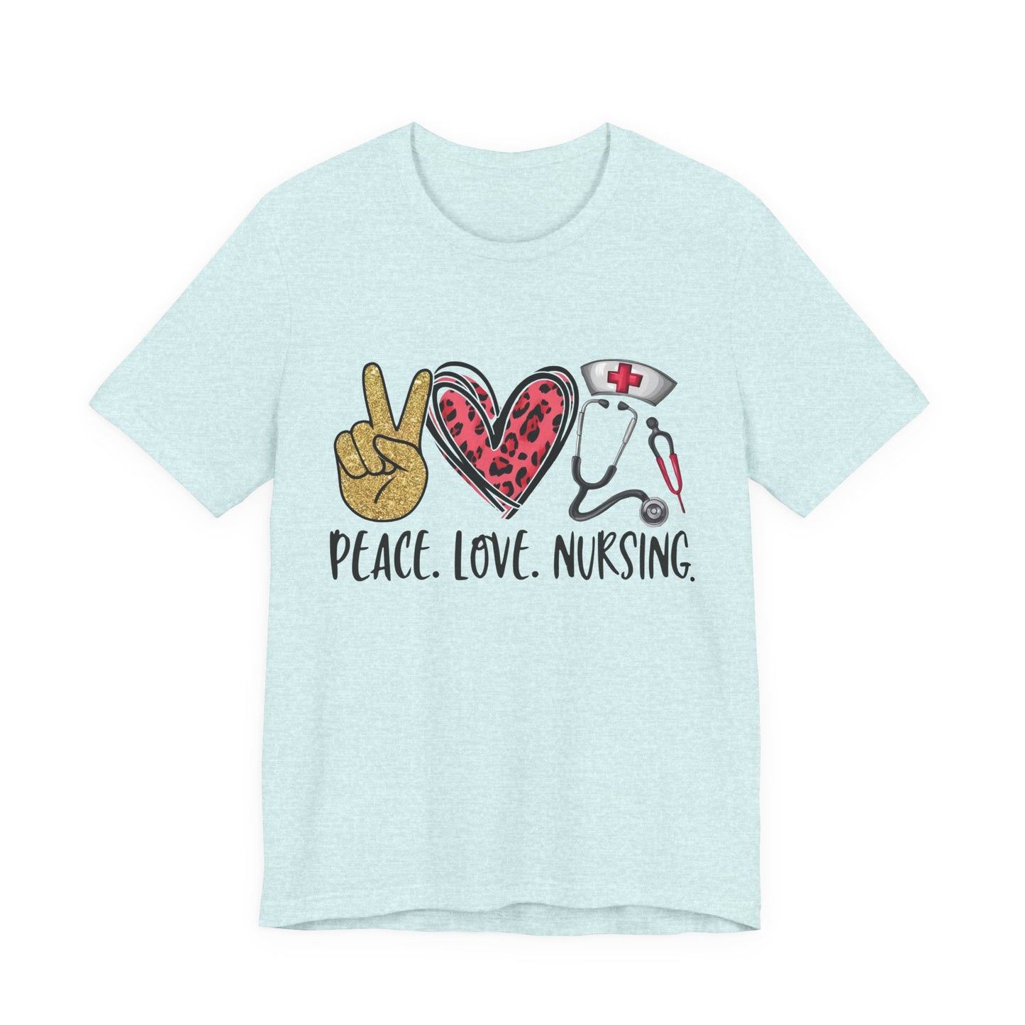 Peace Love Nursing Stethoscope Graphic Tee