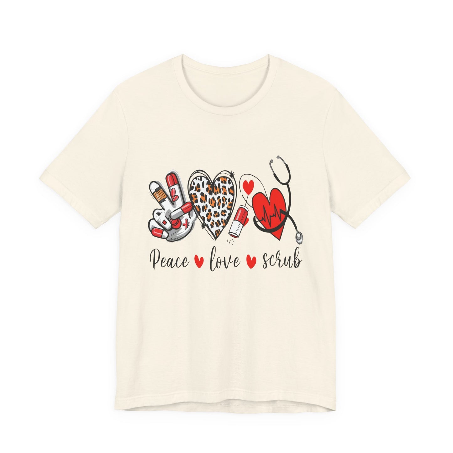 Peace Love Scrub Nurse T‑Shirt