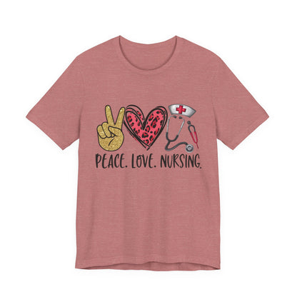 Peace Love Nursing Stethoscope Graphic Tee