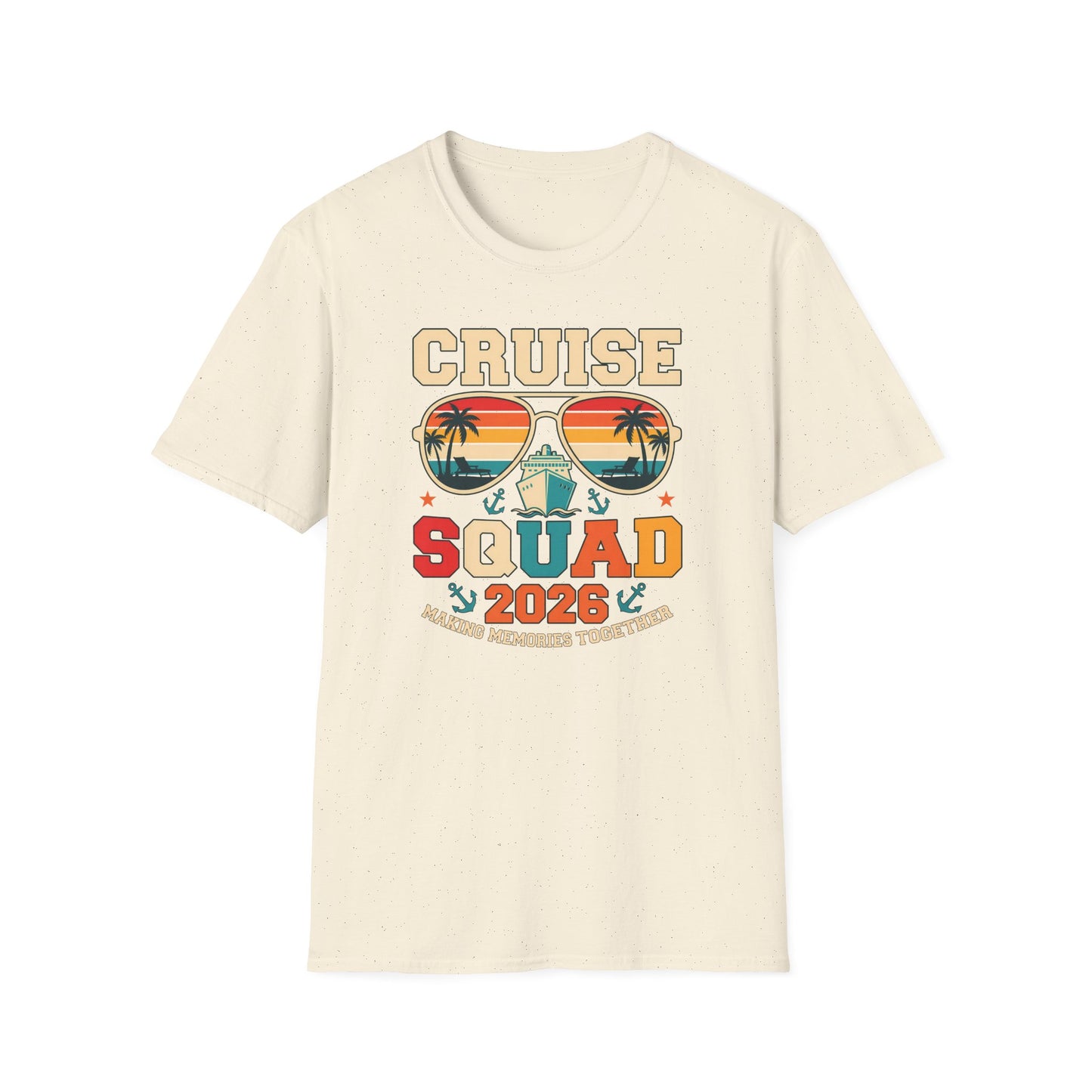 Cruise Squad 2026 Retro Sunglasses Beach Vacation Tee