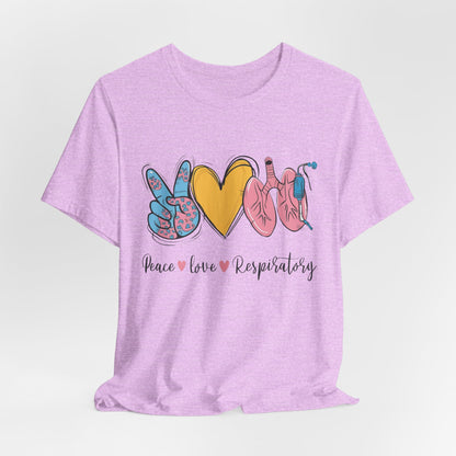 Peace Love Respiratory Therapist Tee