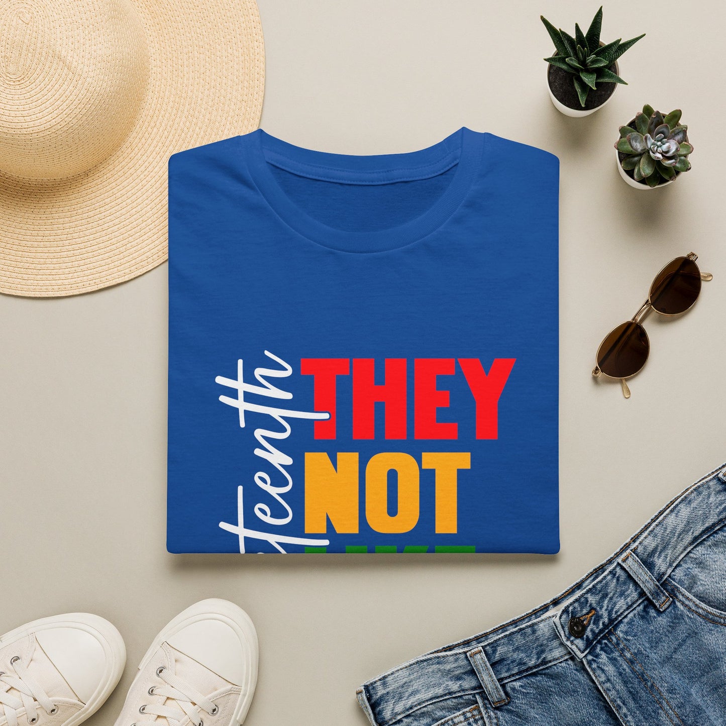 Juneteenth "They Not Like Us" Graphic T-Shirt