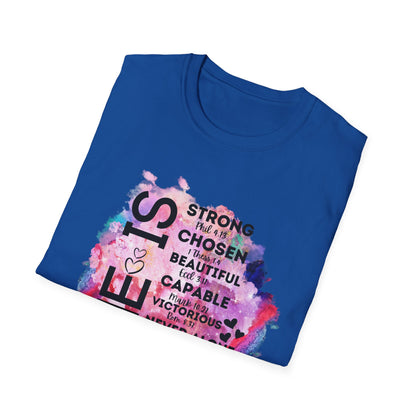 She Is Strong, Chosen, Beautiful Mom Inspirational Tee