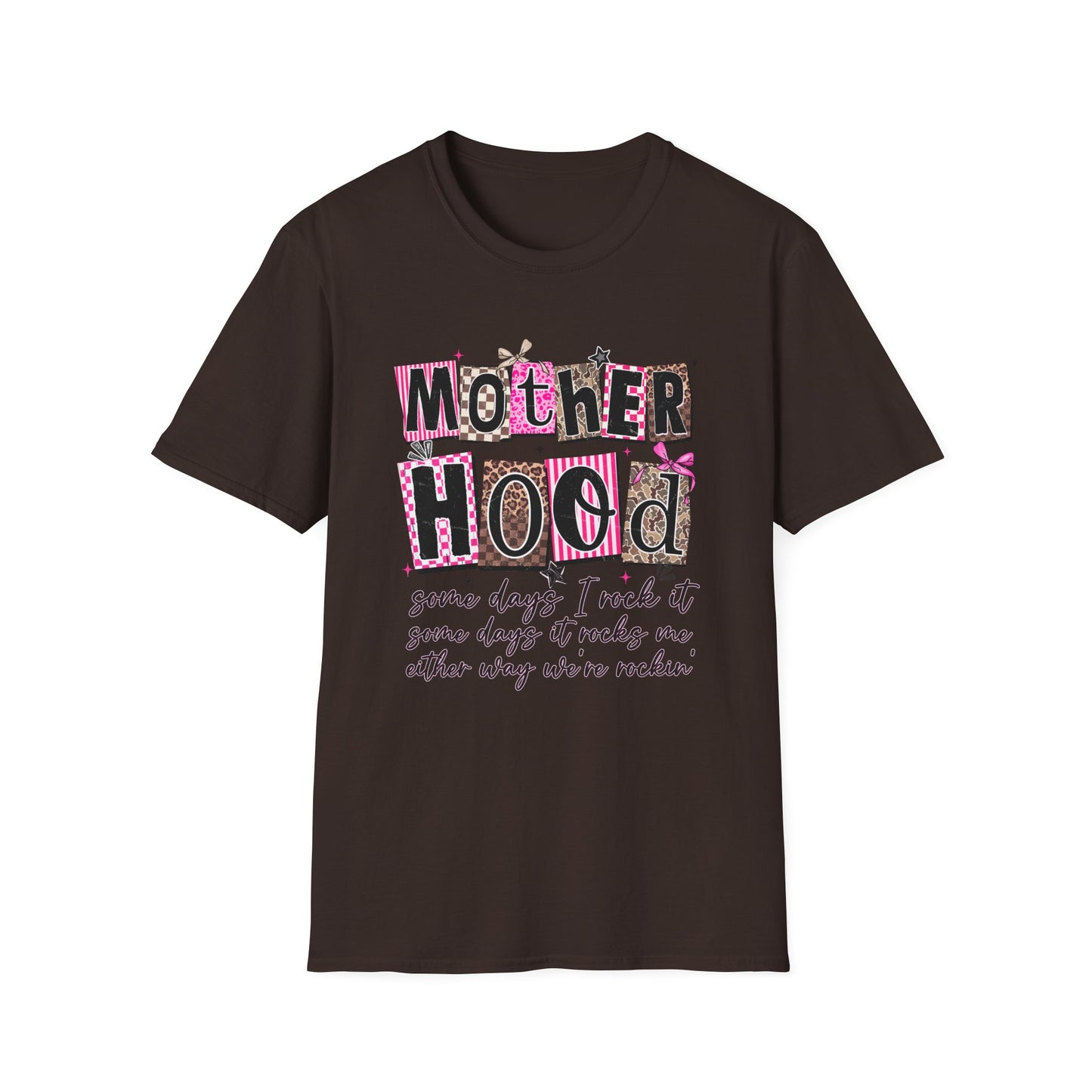 "Some days I rock it, some days it rocks me"  Motherhood Graphic Tee