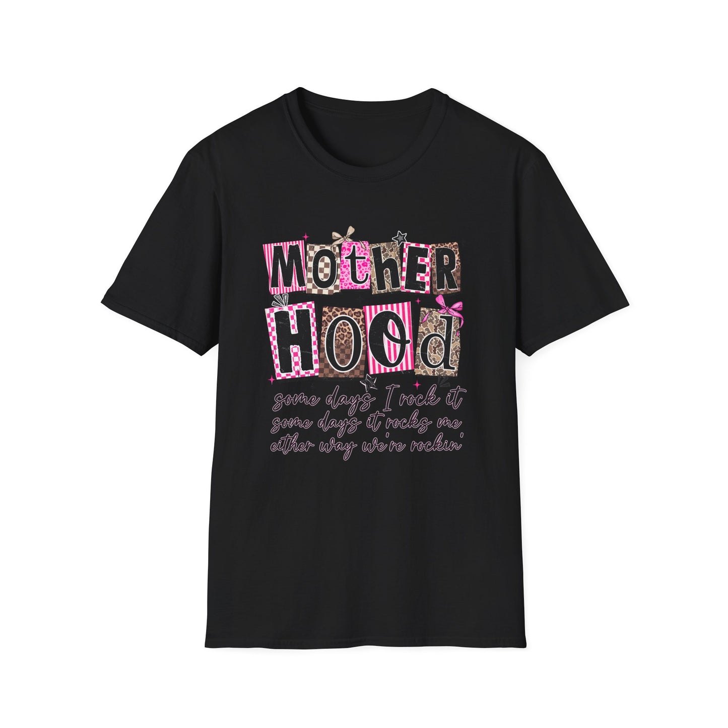 "Some days I rock it, some days it rocks me"  Motherhood Graphic Tee