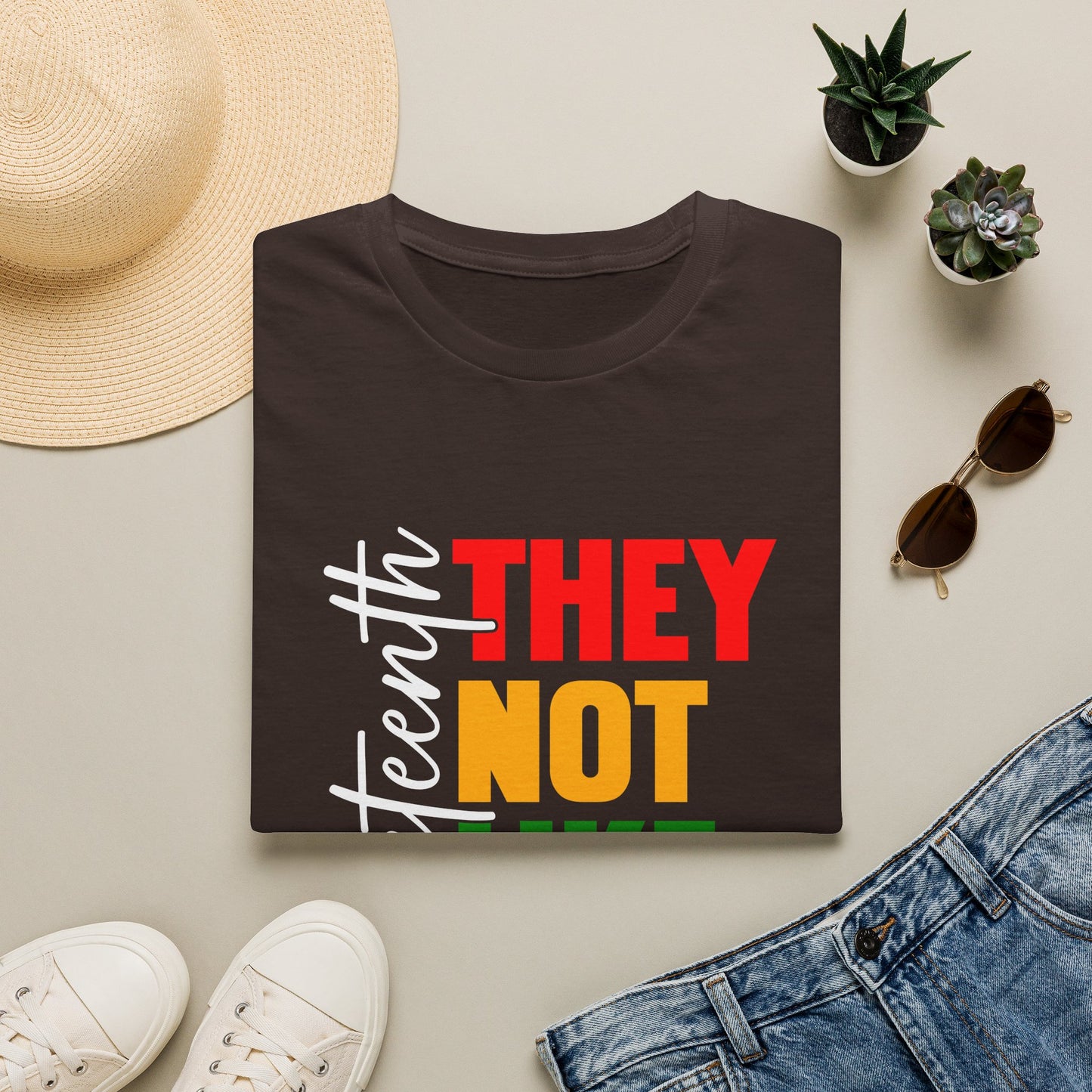 Juneteenth "They Not Like Us" Graphic T-Shirt
