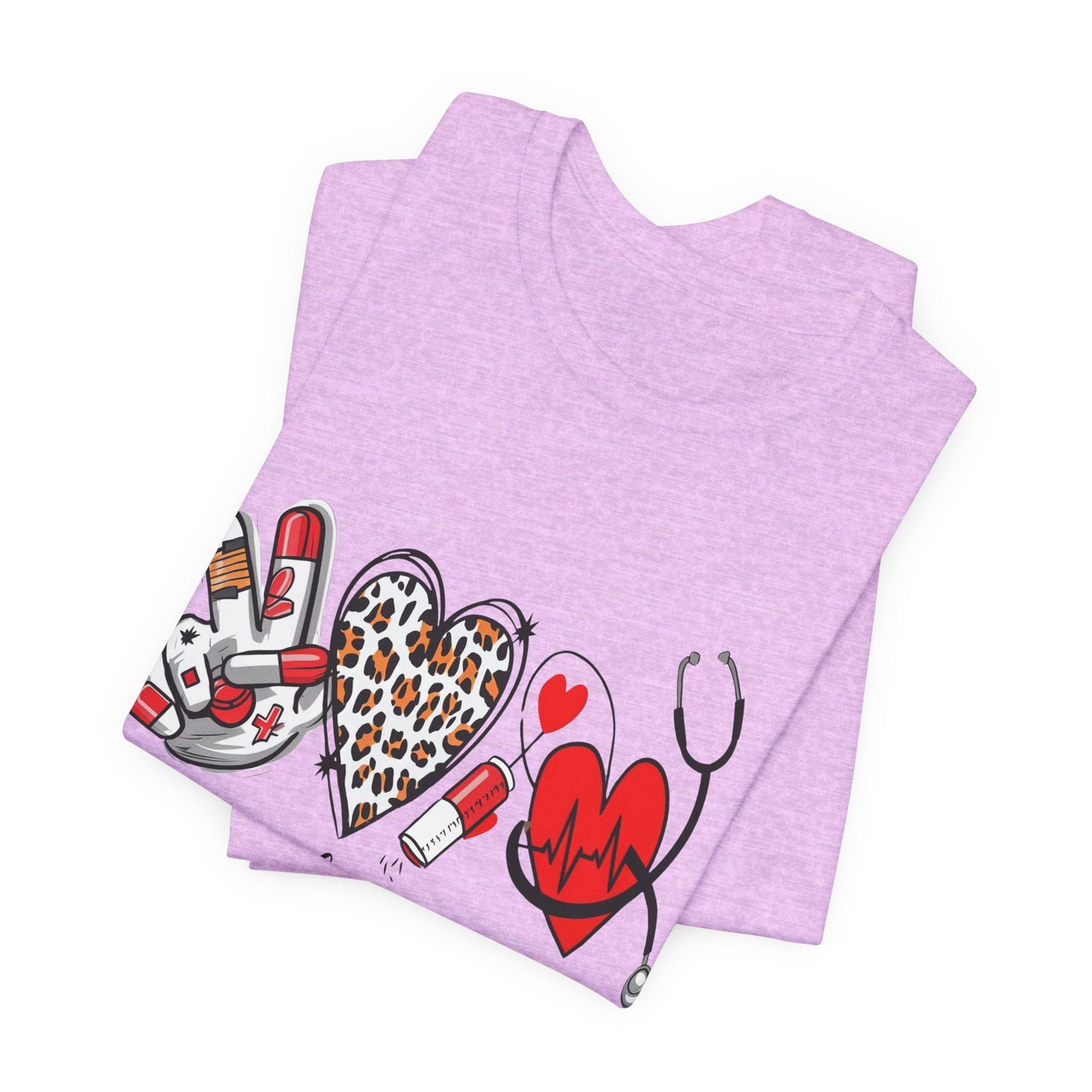 Peace Love Scrub Nurse T‑Shirt