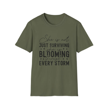 Blooming Through Every Storm Inspirational  Resilience Tee