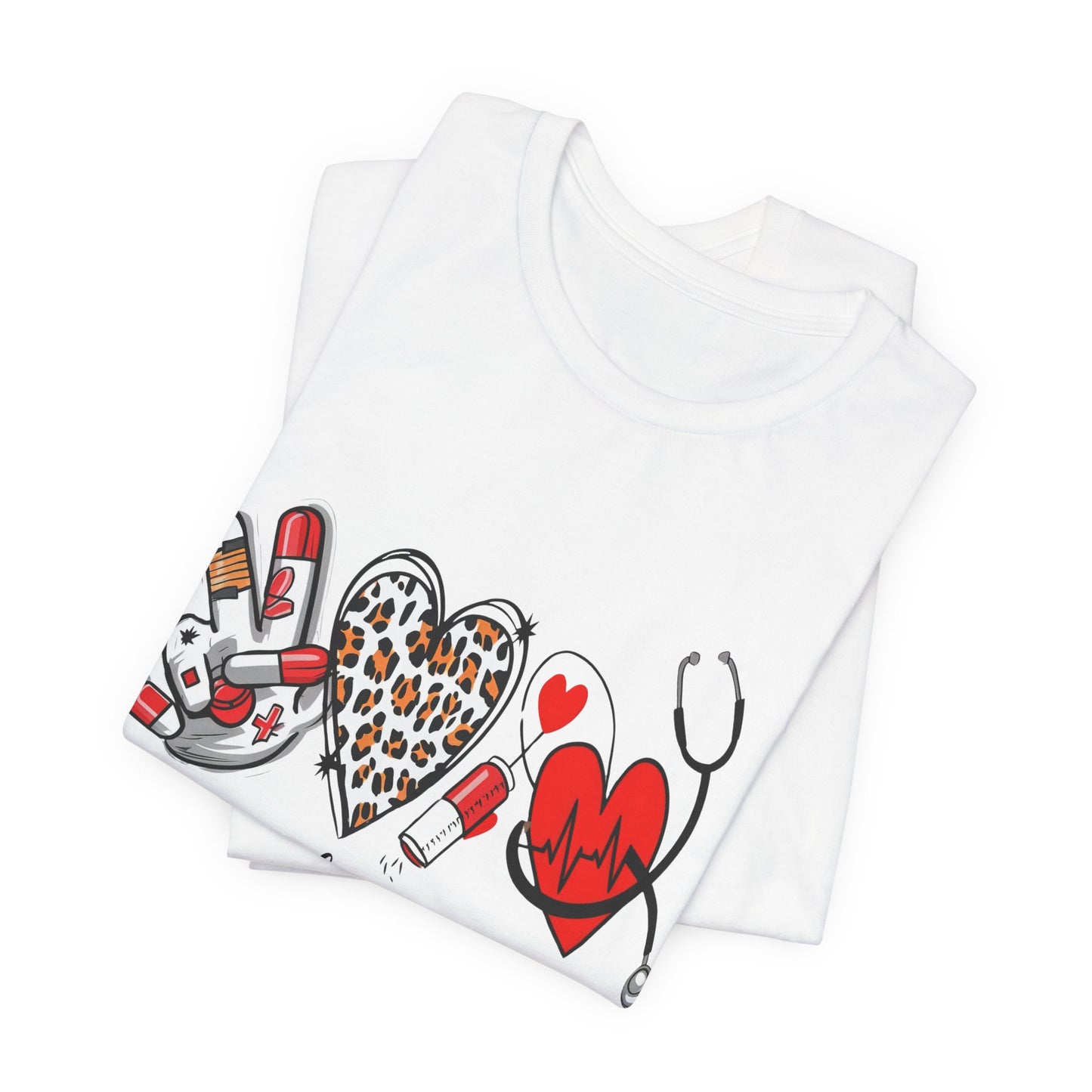 Peace Love Scrub Nurse T‑Shirt