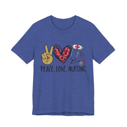 Peace Love Nursing Stethoscope Graphic Tee