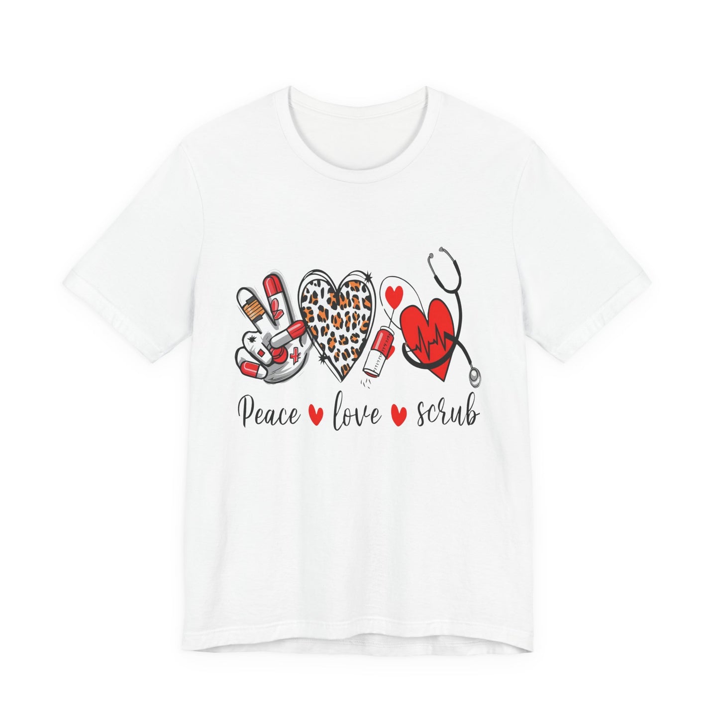 Peace Love Scrub Nurse T‑Shirt