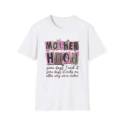 "Some days I rock it, some days it rocks me"  Motherhood Graphic Tee
