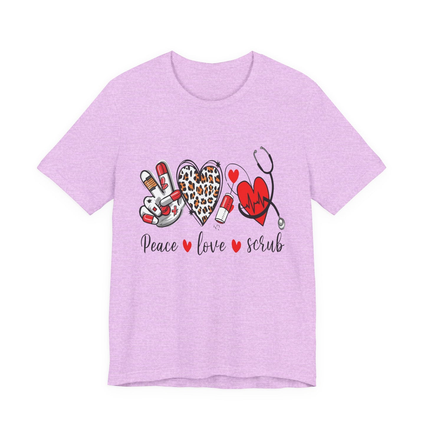 Peace Love Scrub Nurse T‑Shirt