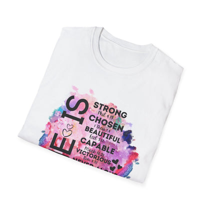She Is Strong, Chosen, Beautiful Mom Inspirational Tee